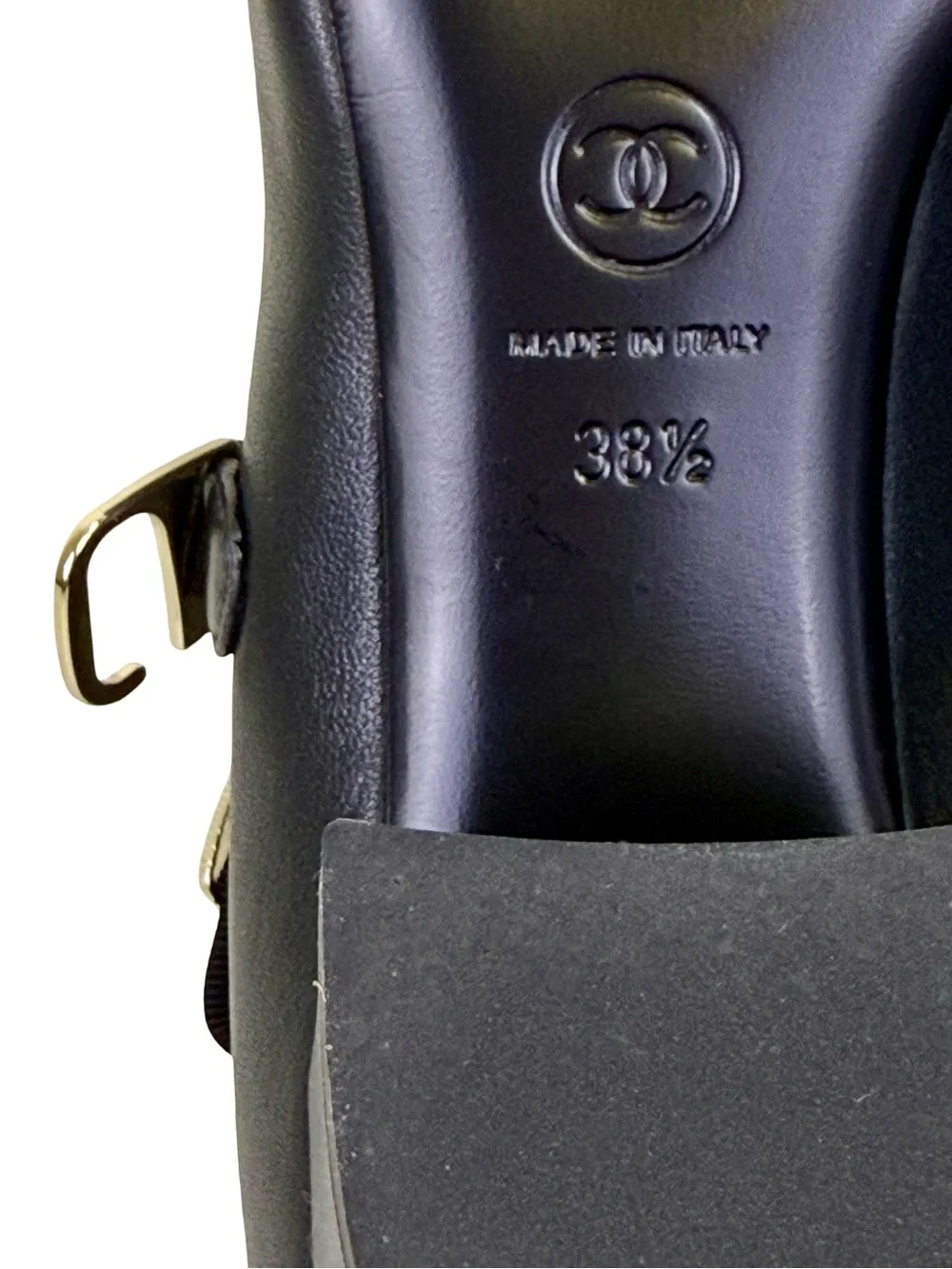 CHANEL MARY JANE PUMPS IN BLACK LAMBSKIN LEATHER